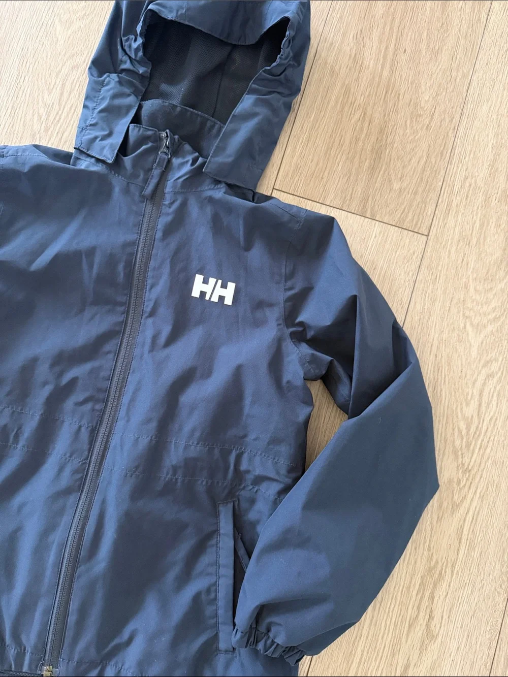 Helly Hansen Celeste Rain Jacket kids size 10 navy blue
